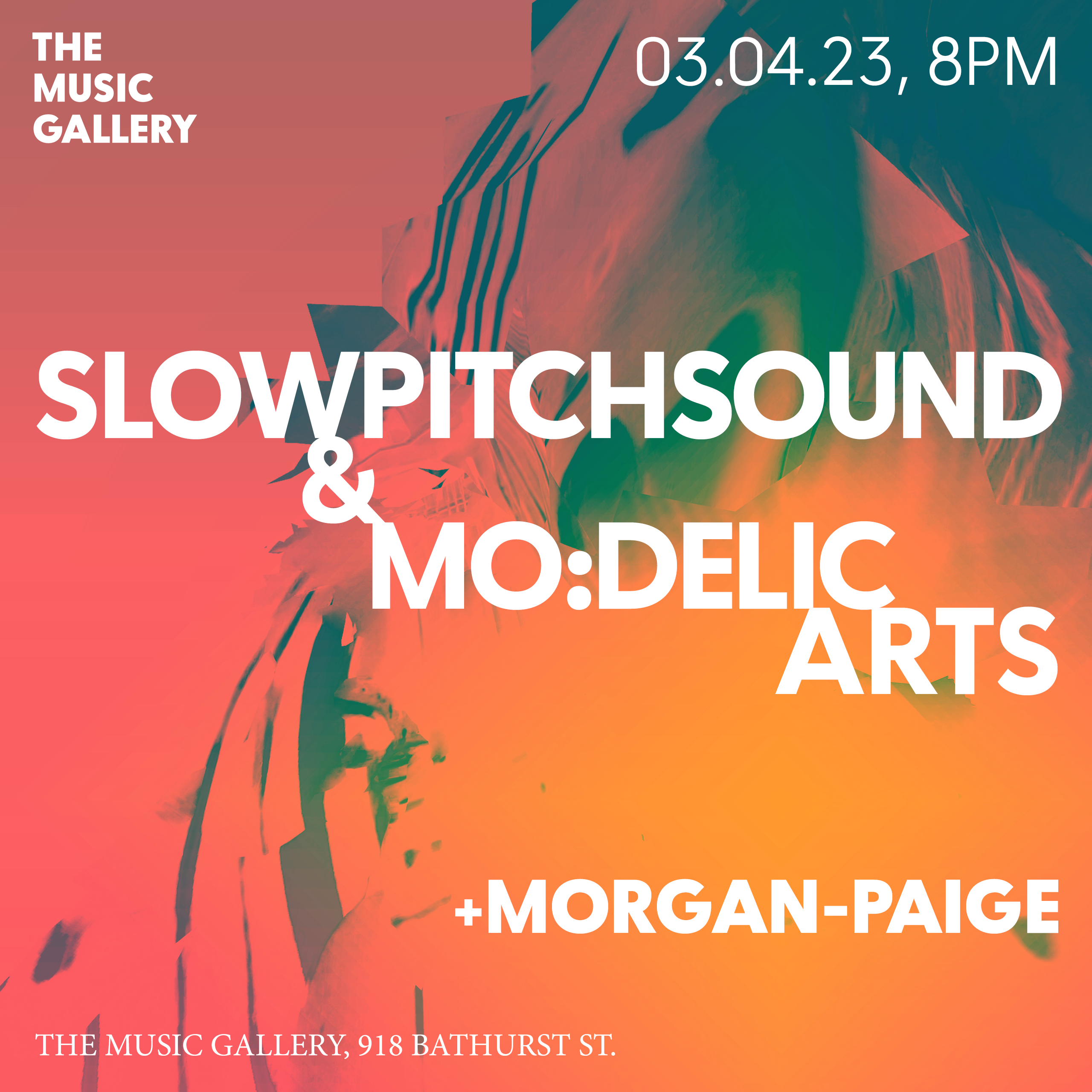 SlowPitchSound & Mo:delic Arts at The Music Gallery March 4th, 2023